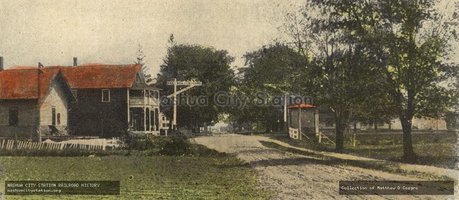 Postcard: Boston & Maine Railroad and Post Office, East Whately, Massachusetts